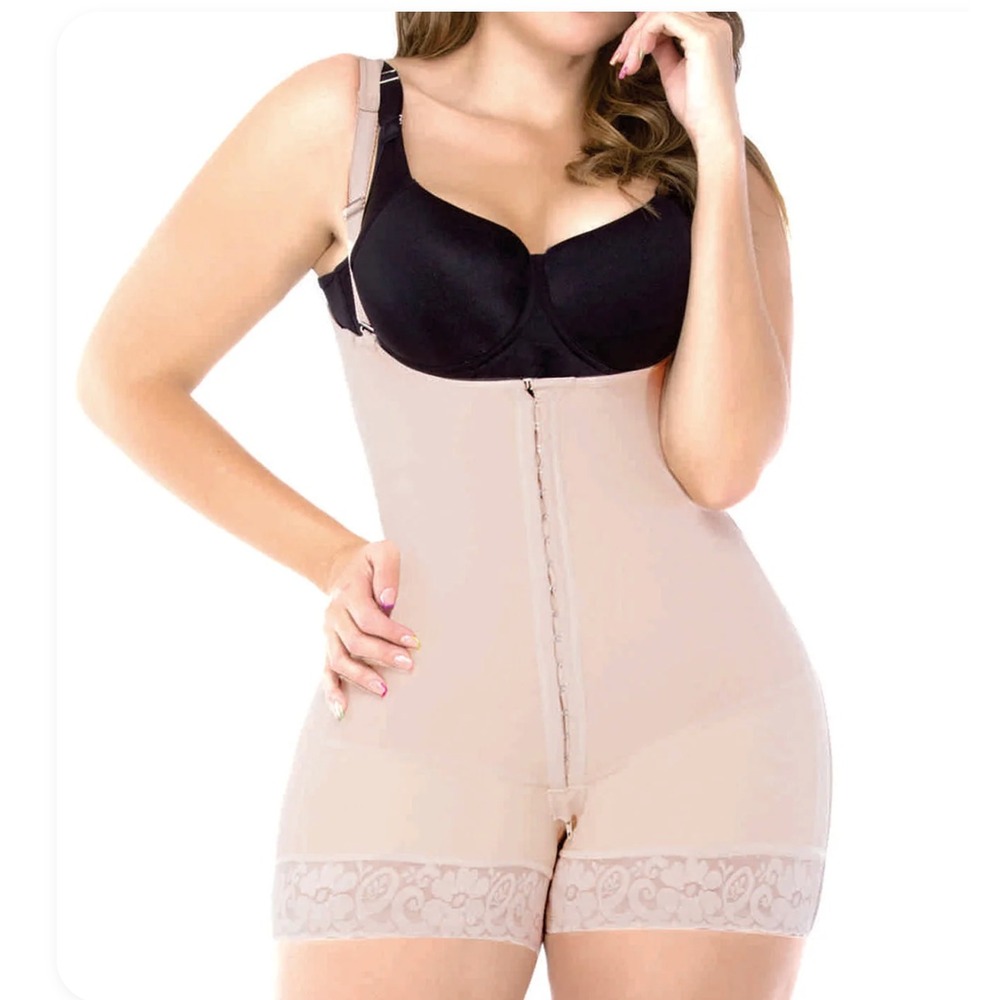 UpLady Colombian Faja Boy Short Curvy Fit Shapewear 6077 Beige Womens S NEW